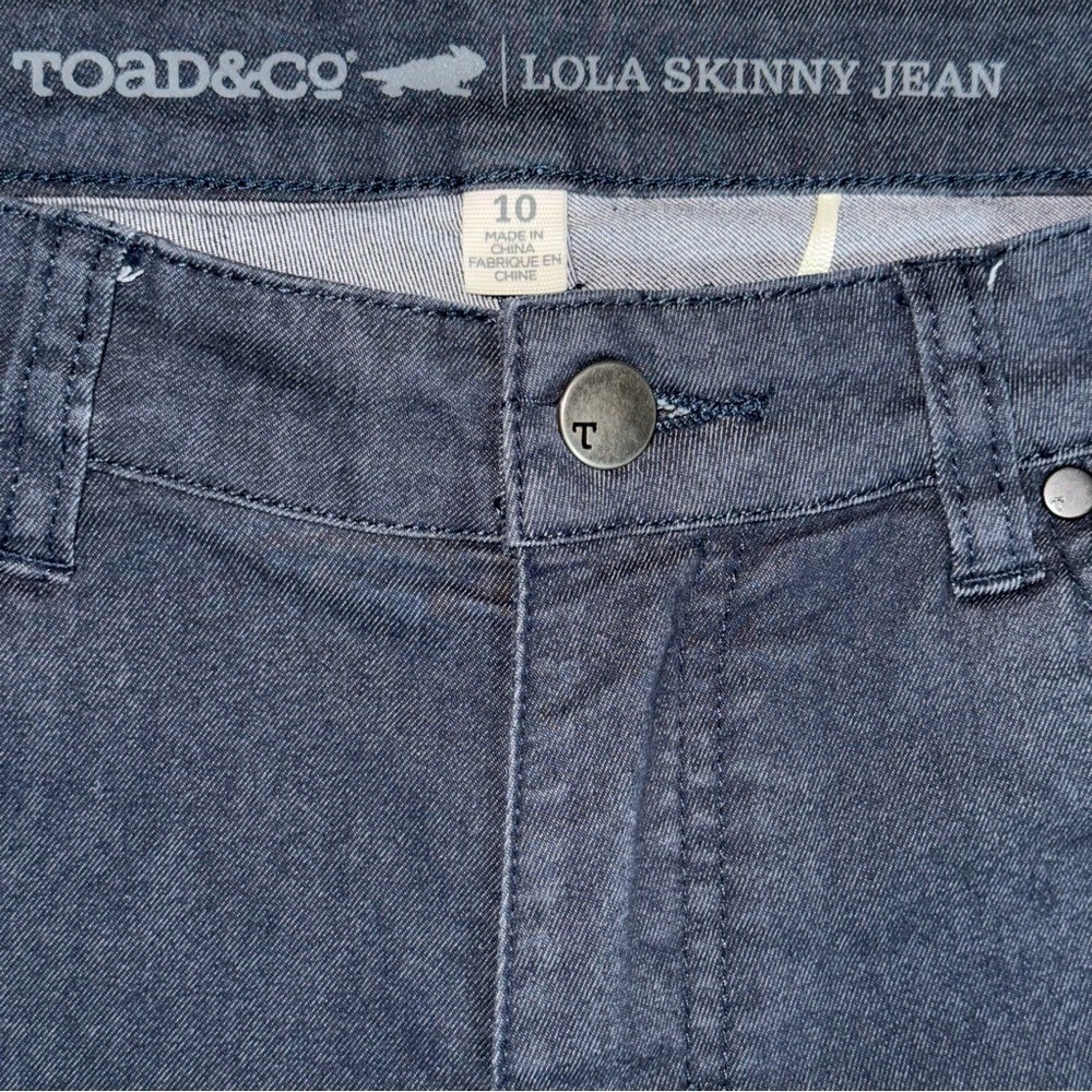 Toad&Co Gray Lola Skinny Jeans for Women size 10 Organic cotton cottagecore - Picture 6 of 13